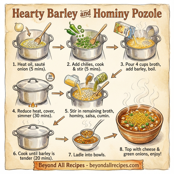 Hearty Barley and Hominy Pozole instructions
