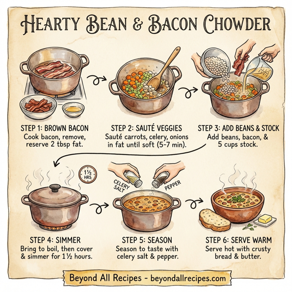 Hearty Bean and Bacon Chowder instructions