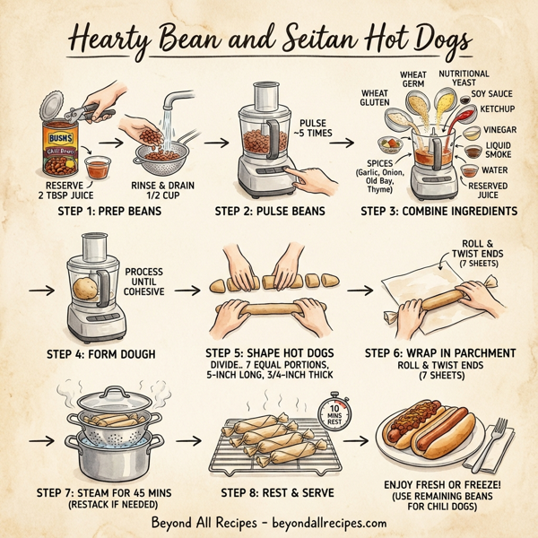 Hearty Bean and Seitan Hot Dogs instructions