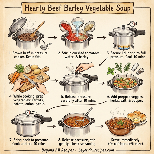Hearty Beef Barley Vegetable Soup instructions