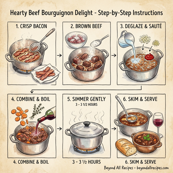 Hearty Beef Bourguignon Delight instructions
