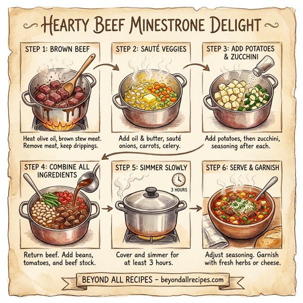 Hearty Beef Minestrone Delight instructions