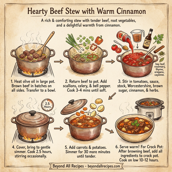 Hearty Beef Stew with Warm Cinnamon instructions