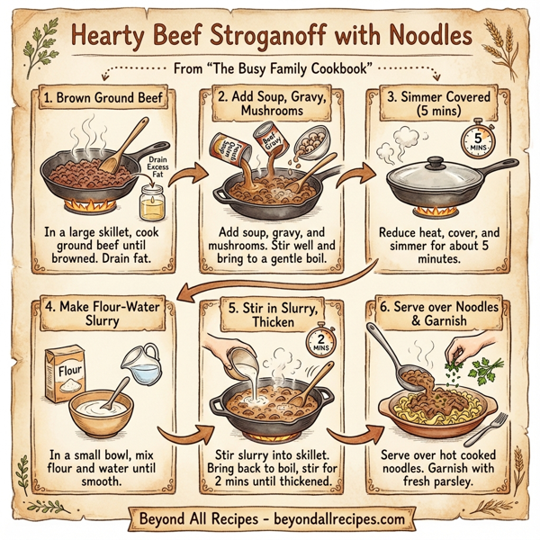 Hearty Beef Stroganoff with Noodles instructions