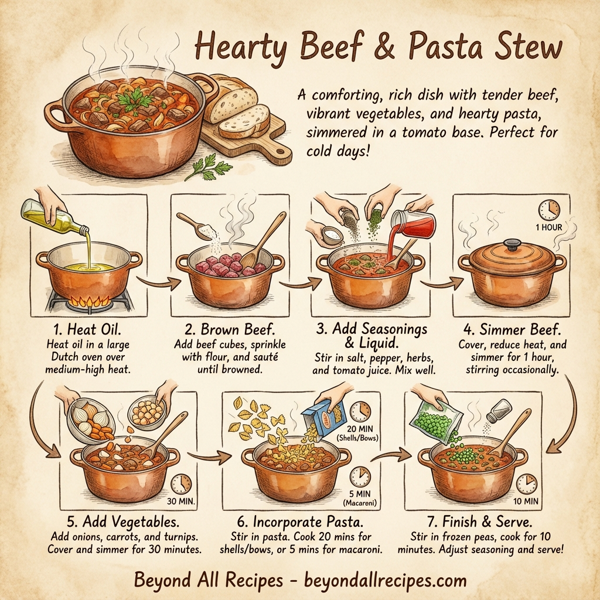 Hearty Beef & Pasta Stew instructions