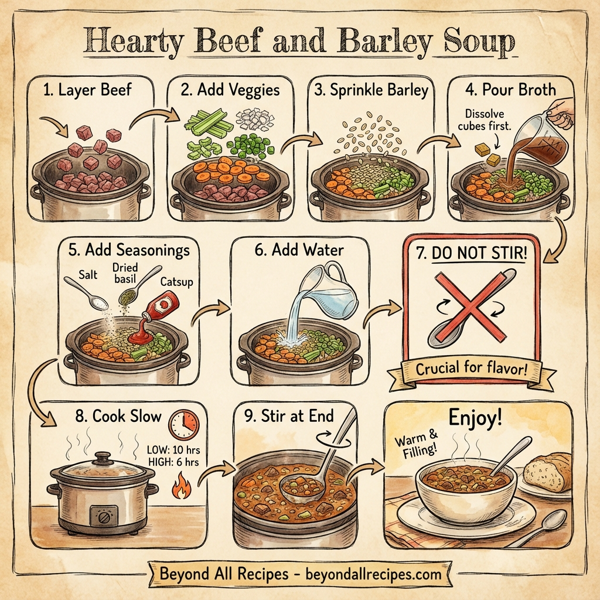 Hearty Beef and Barley Soup instructions
