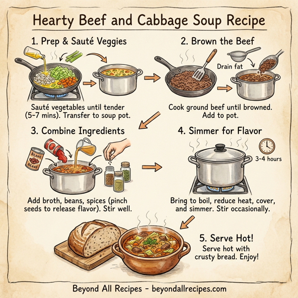 Hearty Beef and Cabbage Soup instructions