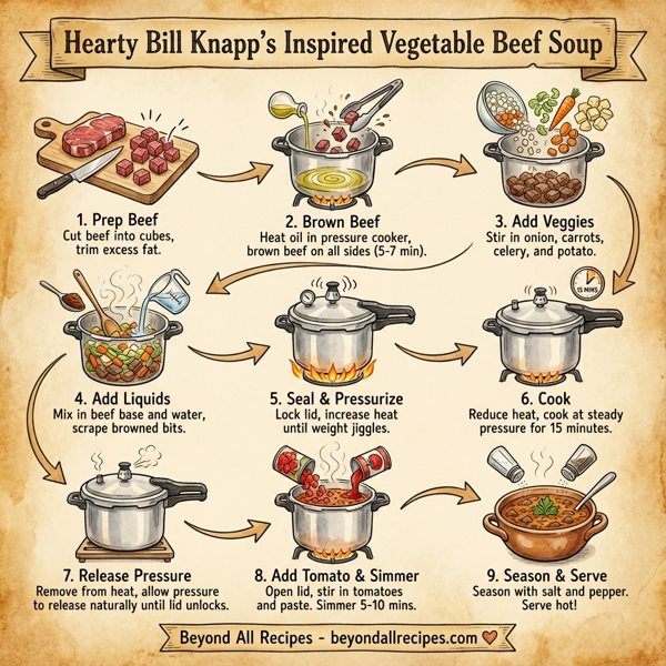 Hearty Bill Knapp's Inspired Vegetable Beef Soup instructions