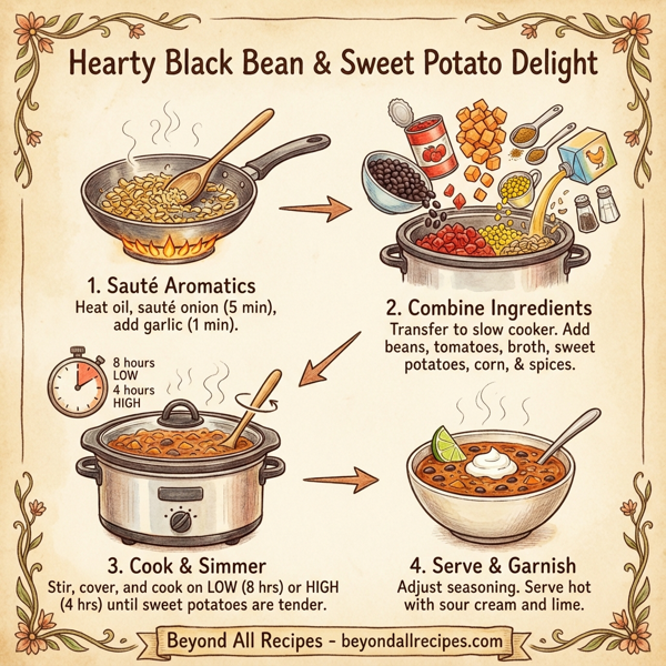 Hearty Black Bean & Sweet Potato Delight instructions
