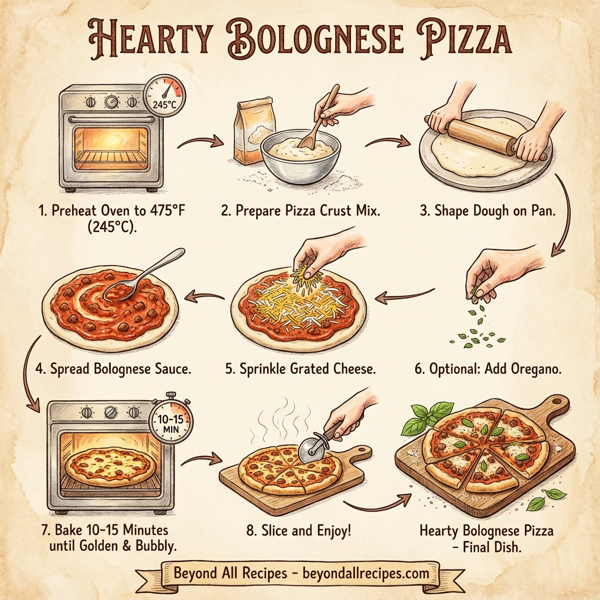 Hearty Bolognese Pizza instructions