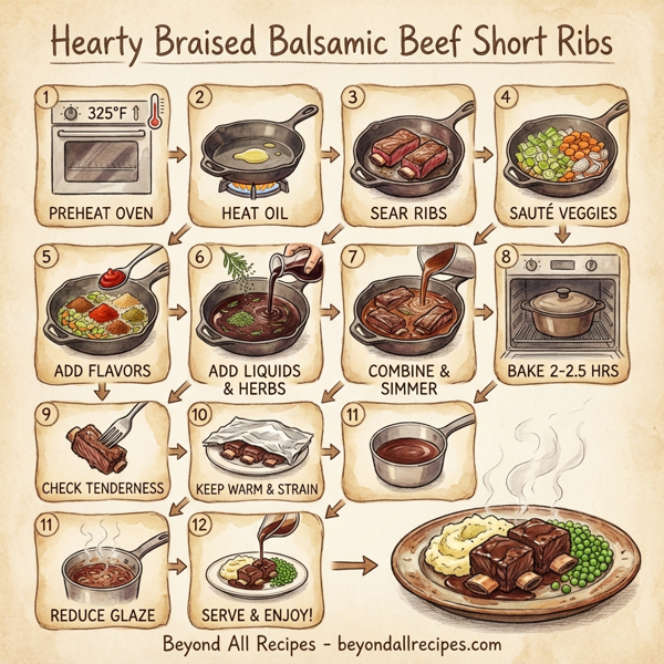 Hearty Braised Balsamic Beef Short Ribs instructions