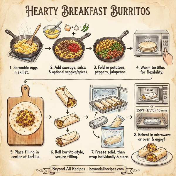 Hearty Breakfast Burritos instructions