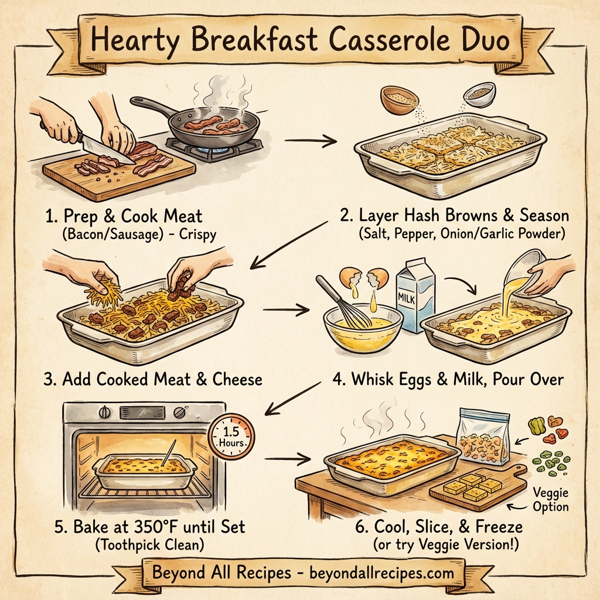 Hearty Breakfast Casserole Duo instructions
