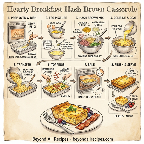 Hearty Breakfast Hash Brown Casserole instructions