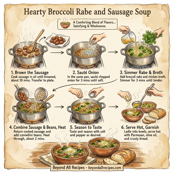 Hearty Broccoli Rabe and Sausage Soup instructions