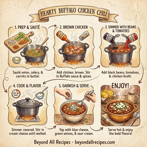 Hearty Buffalo Chicken Chili instructions