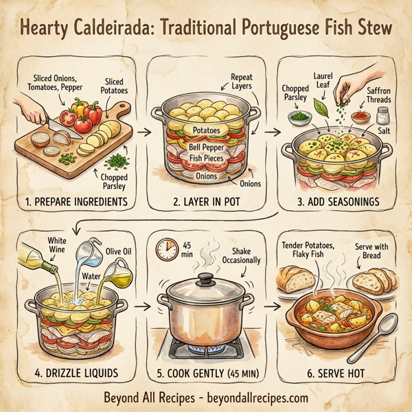 Hearty Caldeirada: Traditional Portuguese Fish Stew instructions