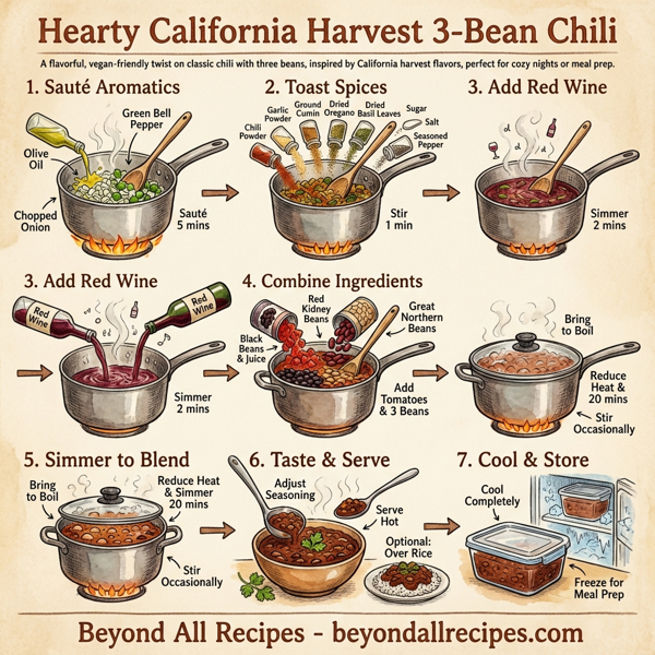 Hearty California Harvest 3-Bean Chili instructions