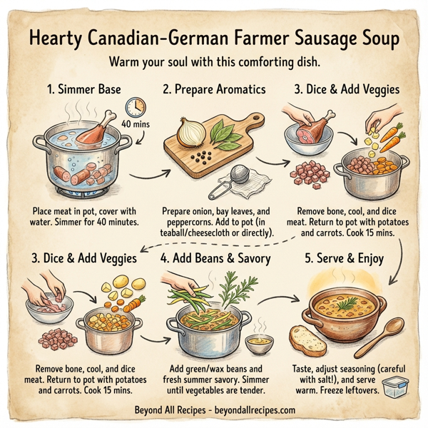 Hearty Canadian-German Farmer Sausage Soup instructions
