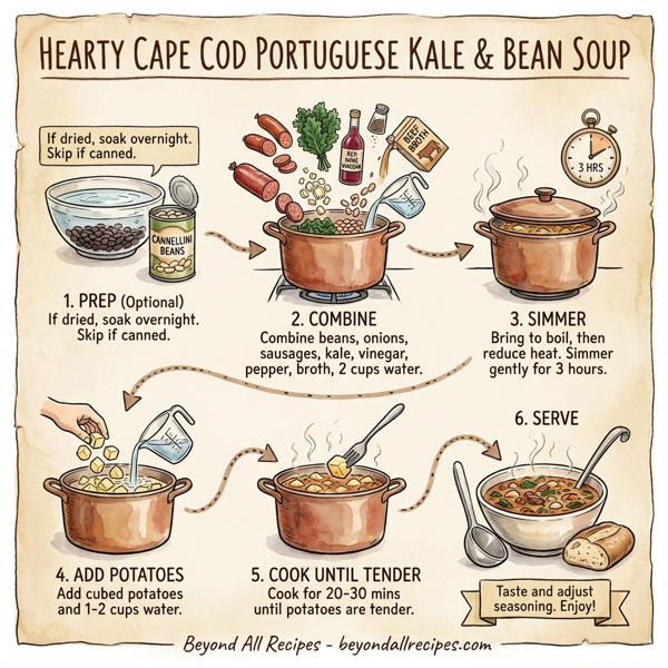Hearty Cape Cod Portuguese Kale and Bean Soup instructions