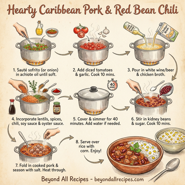 Hearty Caribbean Pork & Red Bean Chili instructions