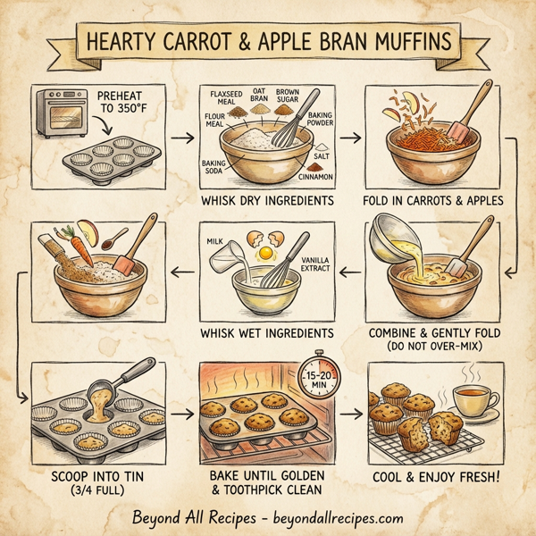 Hearty Carrot & Apple Bran Muffins instructions