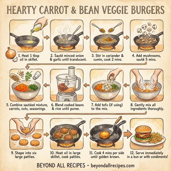 Hearty Carrot & Bean Veggie Burgers instructions