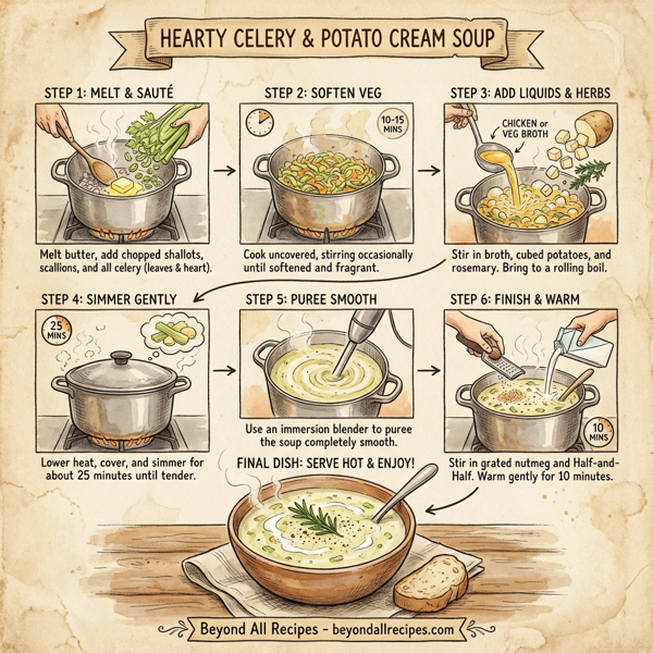 Hearty Celery and Potato Cream Soup instructions