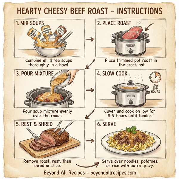 Hearty Cheesy Beef Roast instructions