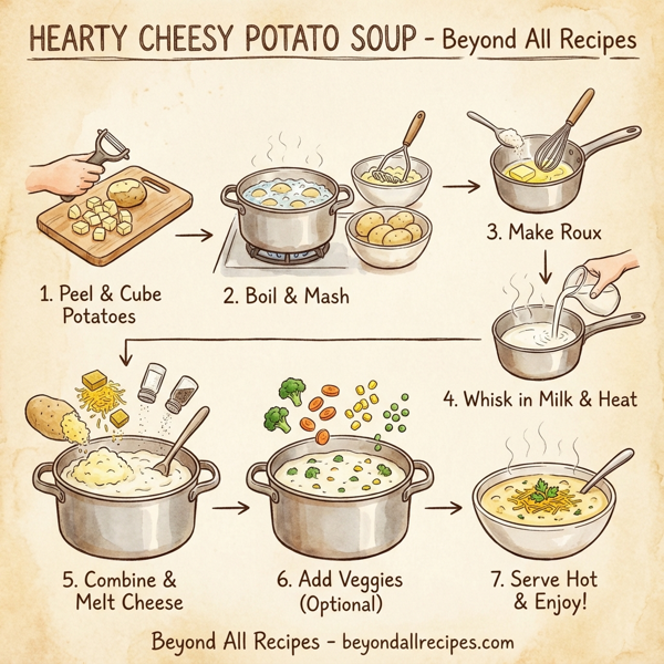 Hearty Cheesy Potato Soup instructions