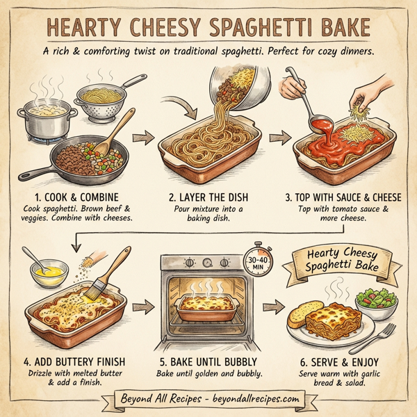Hearty Cheesy Spaghetti Bake instructions