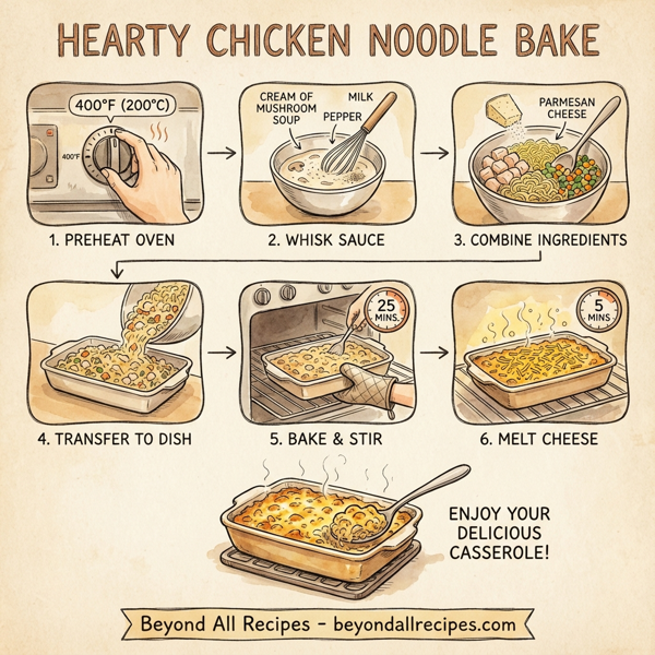 Hearty Chicken Noodle Bake instructions