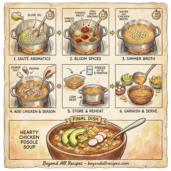 Hearty Chicken Posole Soup instructions