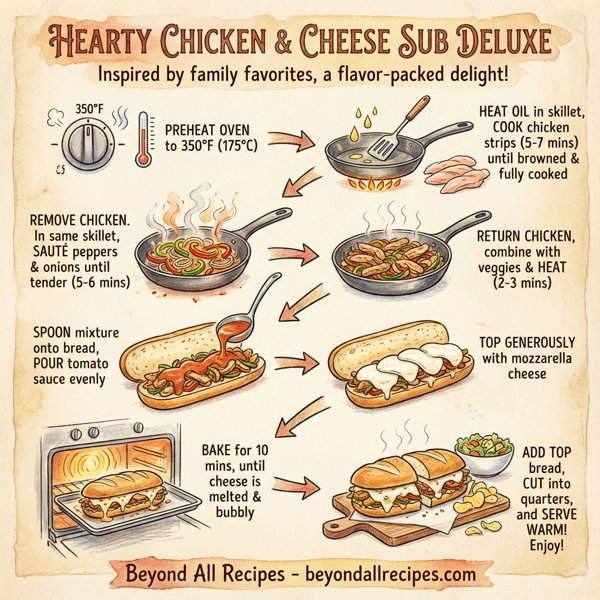 Hearty Chicken & Cheese Sub Deluxe instructions