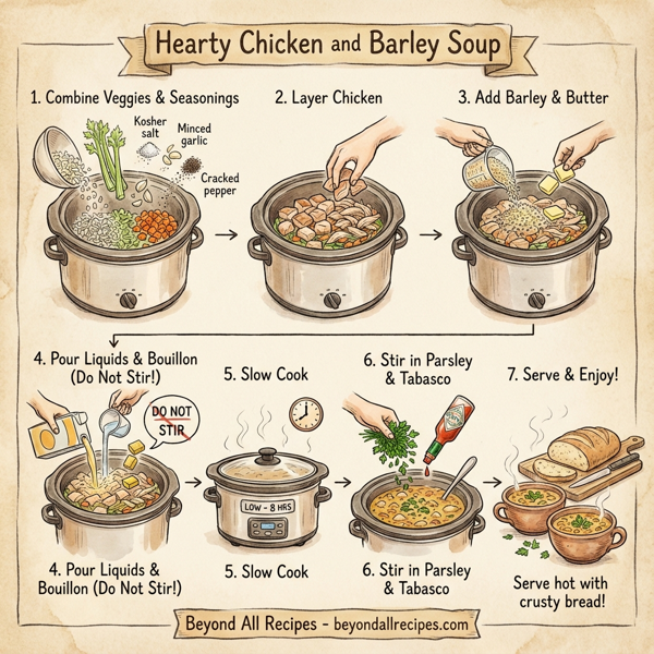 Hearty Chicken and Barley Soup instructions