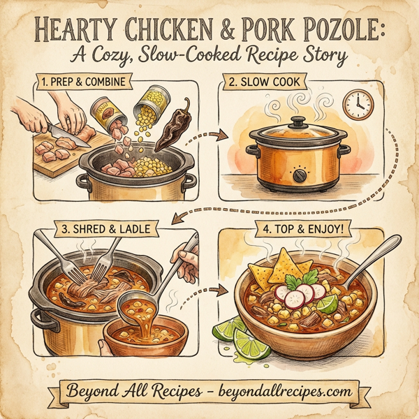 Hearty Chicken and Pork Pozole instructions