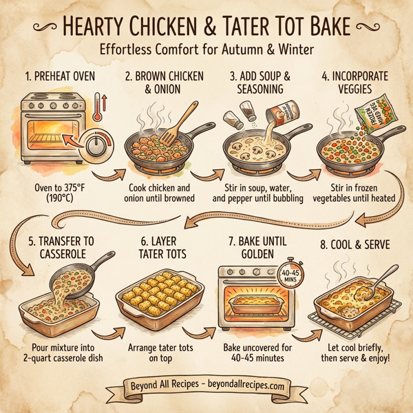 Hearty Chicken and Tater Tot Bake instructions