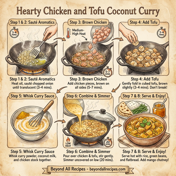 Hearty Chicken and Tofu Coconut Curry instructions