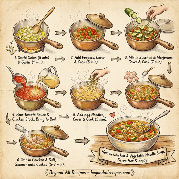 Hearty Chicken and Vegetable Noodle Soup instructions