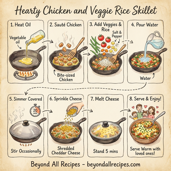 Hearty Chicken and Veggie Rice Skillet instructions