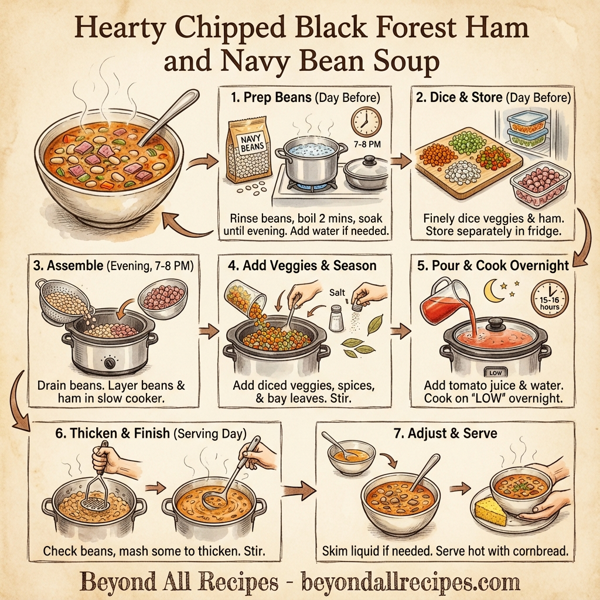 Hearty Chipped Black Forest Ham and Navy Bean Soup instructions