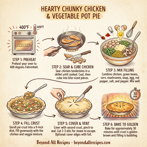 Hearty Chunky Chicken & Vegetable Pot Pie instructions
