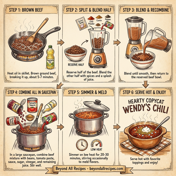 Hearty Copycat Wendy's Chili instructions