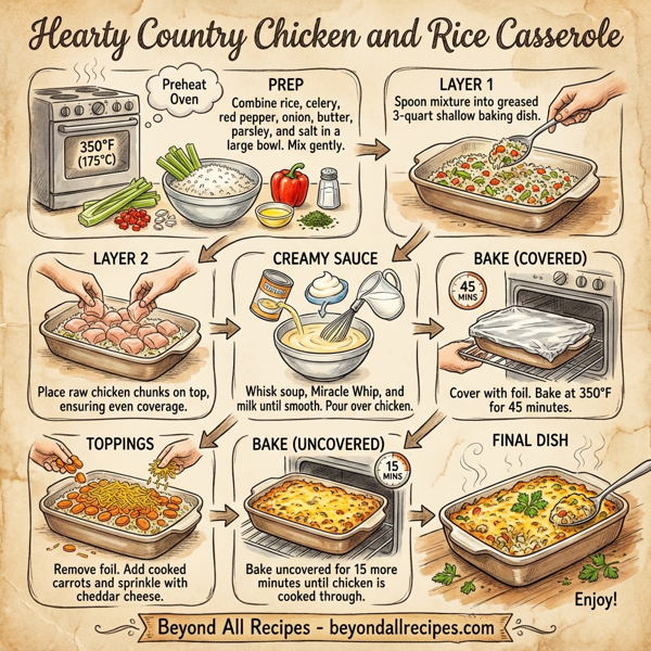 Hearty Country Chicken and Rice Casserole instructions
