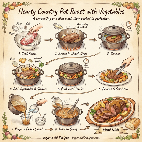 Hearty Country Pot Roast with Vegetables instructions