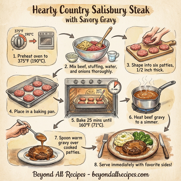 Hearty Country Salisbury Steak with Savory Gravy instructions