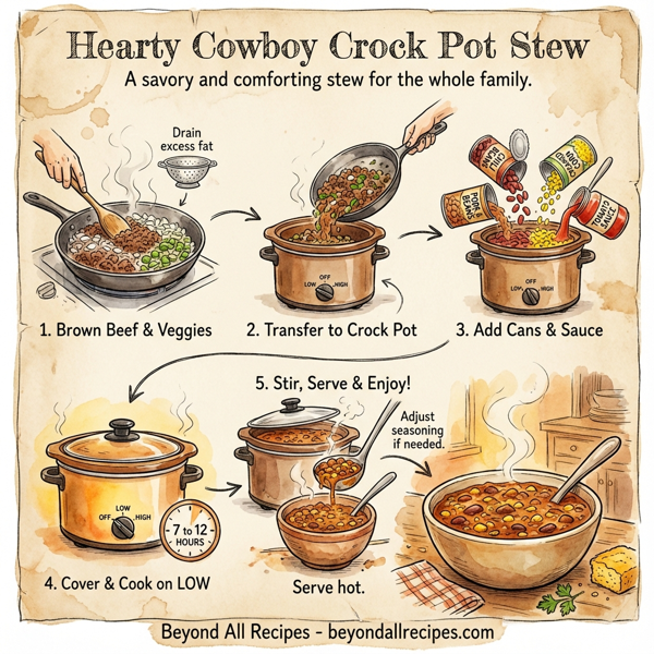 Hearty Cowboy Crock Pot Stew instructions