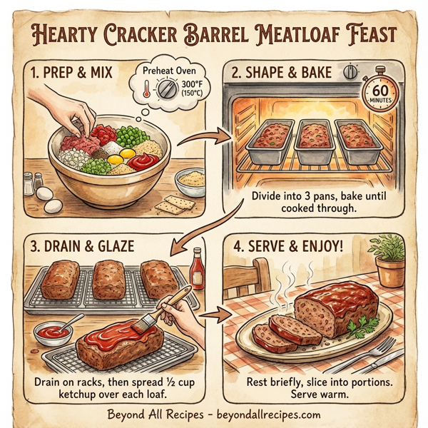 Hearty Cracker Barrel Meatloaf Feast instructions