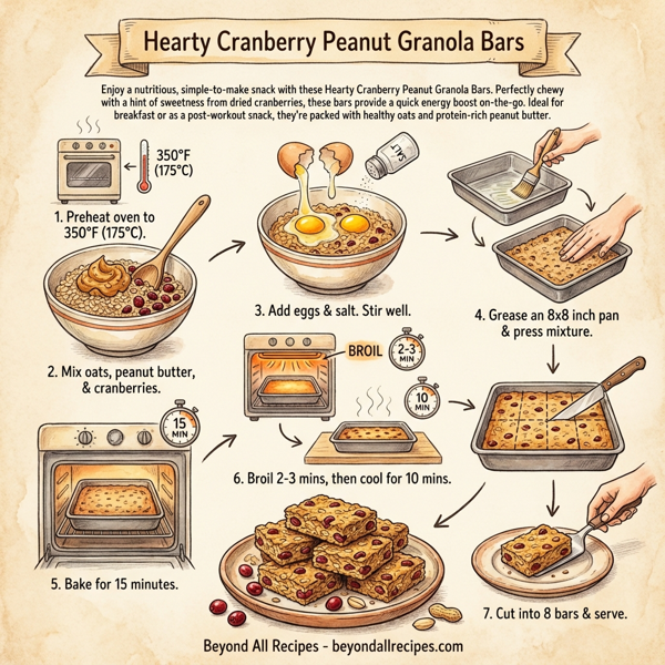 Hearty Cranberry Peanut Granola Bars instructions