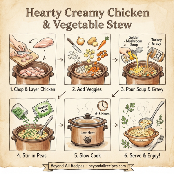 Hearty Creamy Chicken & Vegetable Stew instructions